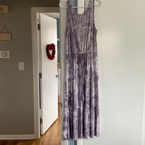 Purple/white tie dye summer dress